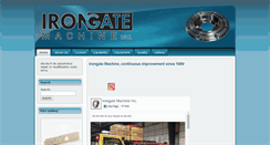 Desktop Screenshot of irongatemachine.com